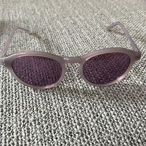 Cole Haan Sunglasses C6164 72 Gray Round Frames with Purple Lenses 50-18-140